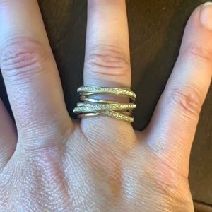 Michael Kors Gold Pave Stack Ring